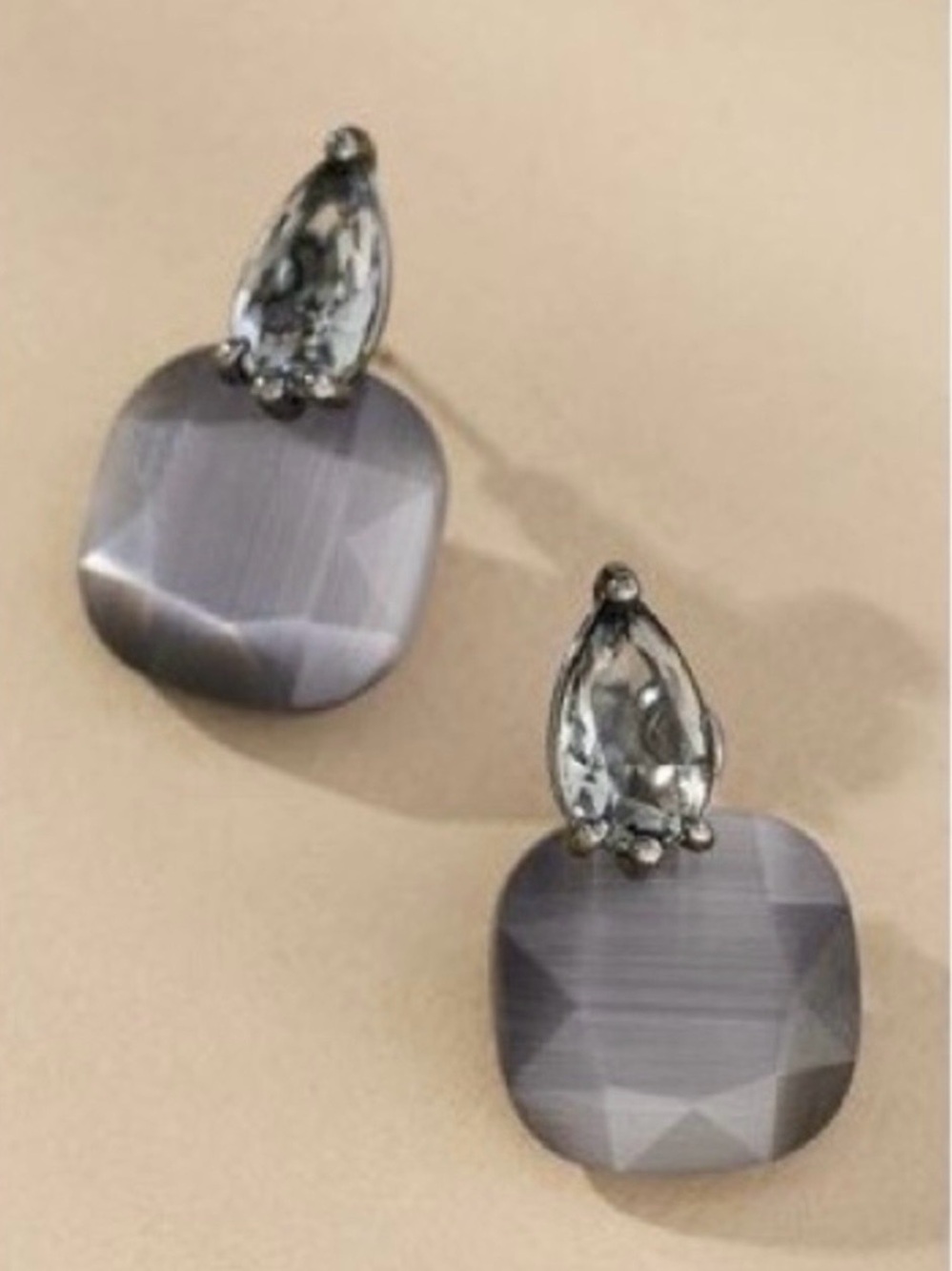 Anthropologie Floating Crystal Earrings